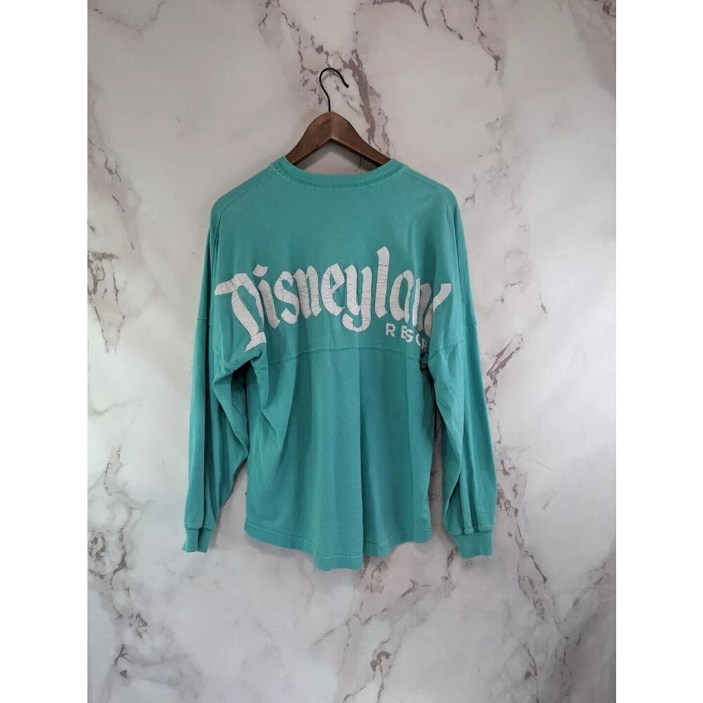 Disneyland Resort Shirt Mens Small Blue Spirit Jersey Spellout Long Football